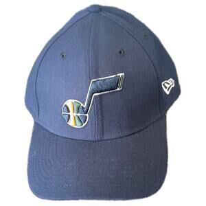 Utah Jazz Hat Cap Size M/L Flex Stretch 39Thirty Fitted Blue NBA Basketball